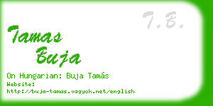 tamas buja business card